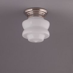 SMALL TOP, Ceiling Lamp, nickle angular fixture