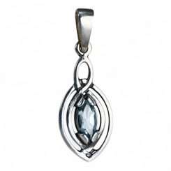 MAIA, pendant, faceted topaz, silver
