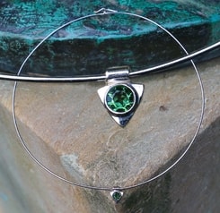 LUTONA, moldavite, Czech jewel, necklace
