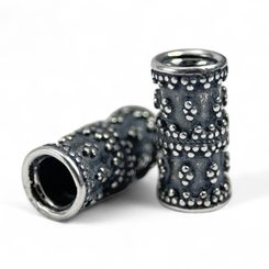 VIKING BEARD RING, silver, 7 mm diameter