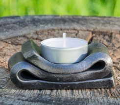 FORGED SPIRAL CANDLE HOLDER