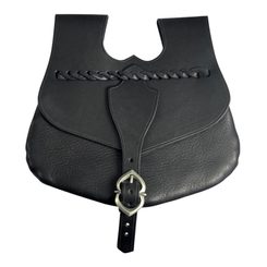 Medieval Leather Bag 13th - 15th Century black