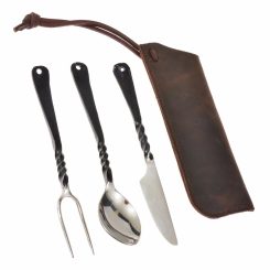 Mittelalterliches Set - Gabel, Messer und Löffel
