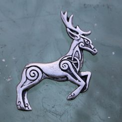 Cerfs celtiques - Herne, pendentif, zinc