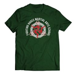 FIGHTING HARES, Irish Stick Fighting, green men's t-shirt