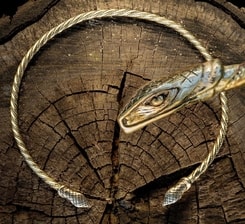 JÖRMUNGANDR, snake, brass torques