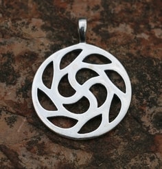 SUN SYMBOL, silver pendant