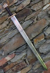 GORM, Viking Sword Petersen Type O, bronze, silver wire