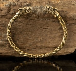 FENRIR, Viking Wolf Bracelet, brass