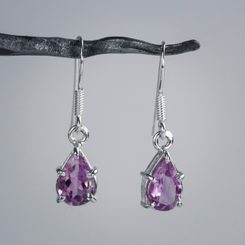 SINOPE silver earrings, amethyst