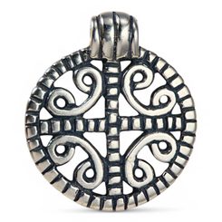 Sun Cross, 5th century, Prague - Zličín, Bohemia, large, silver 925/1000, 16g