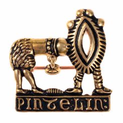 Pintelin, medieval pilgrim brooch, bronze