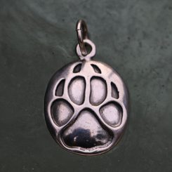WOLF TRACK, pendant, sterling silver