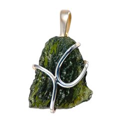 CELTIA, silver pendant with Czech Moldavite Ag 925