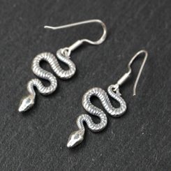 SERPENT, boucles d'oreilles en argent