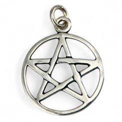 PENTAGRAM, silver pendant, Ag 925, small