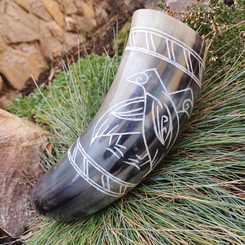 Huginn and Muninn, drinking horn 0,3 L