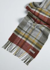 Irish Scarf, Foxford Rust and Green Tartan
