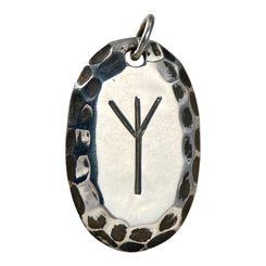 ALGIZ, Rune, sterling silver pendant