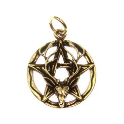 CERNUNNOS PENTAGRAM, bronze pendant