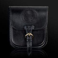 ALBA, Scottish Thistle, Leather Belt Bag - black