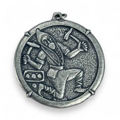 Medieval miner - Kuttenberg, Bohemia, pendant, zinc