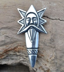PERUN, Slavic Thunder God, pendant, silver 925