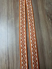 Hand heddle woven belt, 1m