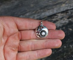 GOTLAND - Onyx, argent, pendentif