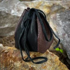 Ledertasche - schwarz und braun