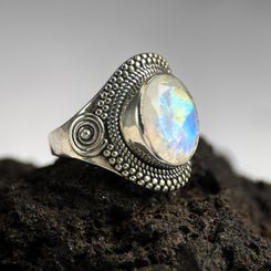 GREAT MORAVIA LUNULA, silver pendant