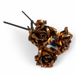 PRAGUE FORGED ROSE - puget of three roses