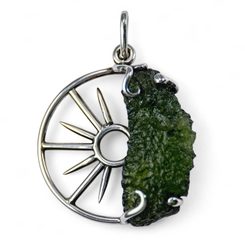 TARANIS, Moldavite pendant, silver 925/1000