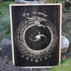 OUROBOROS Wall Decoration 30x40 wood
