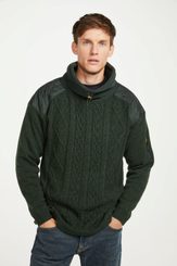 Aran Men’s Country Life Cowl Neck Sweater