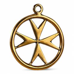 TEMPLARKREUZ, Anhänger, Bronze