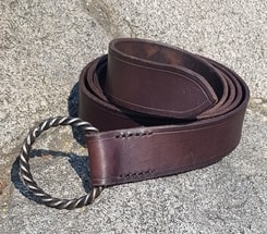 CORENTIN, leather belt with forged buckle
