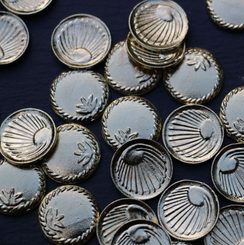 Keltische Münze Regenbogenschüsselchen, Messing Replik
