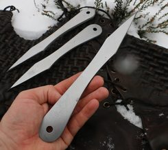 LEATHER BELT CASE for 3 Throwing Knives