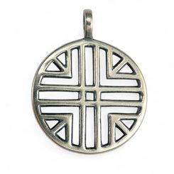 SUN SYMBOL, Hallstatt culture, silver pendant