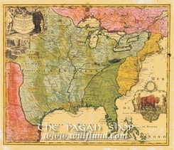 MISSISSIPPI, Homan, historical map, replica