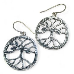 Tree - Arbor, Earrings, silver