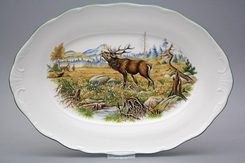 DEER Oval Plate 32 cm, Carlsbad porcelaine