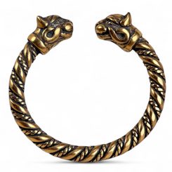 Chat celtique, bague, bronze