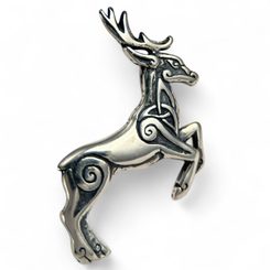 CELTIC DEER - Herne, sterling silver pendant