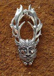 GOD OF FORRESTS, CERNUNN, silver pendant