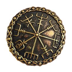 VEGVISIR - bronze brooch