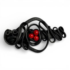 BROCHE À CHEVEUX AVEC CORAUX