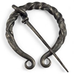 VIKING IRON BROOCH - decorated