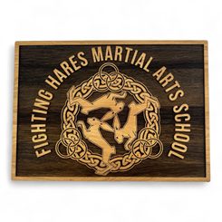 FIGHTING HARES wall decoration 32 x 45 cm